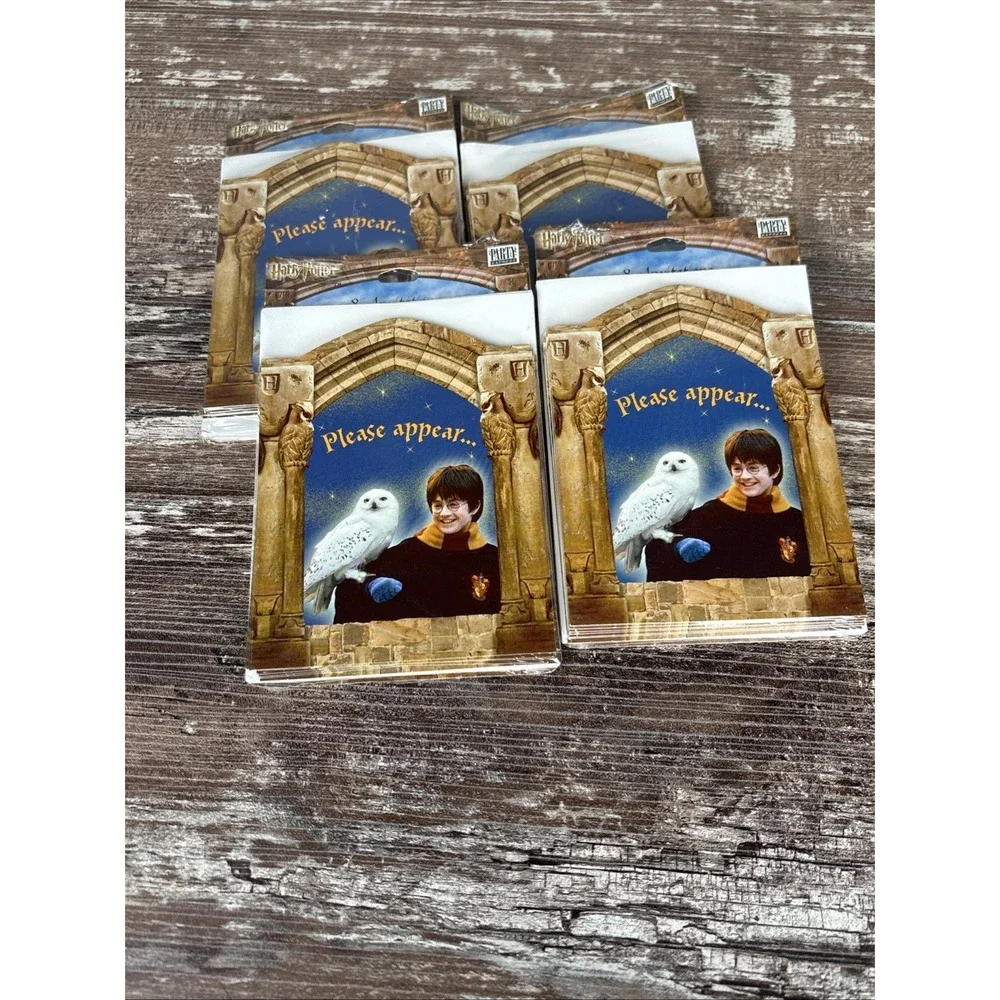 32 Vintage Harry Potter Party Invitation Cards Sealed (8 per pack) 4 packs